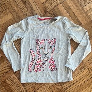 Gray Leopard Print Kids Shirt